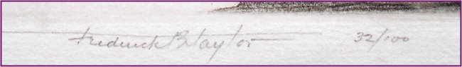 Frederick Taylor Signature